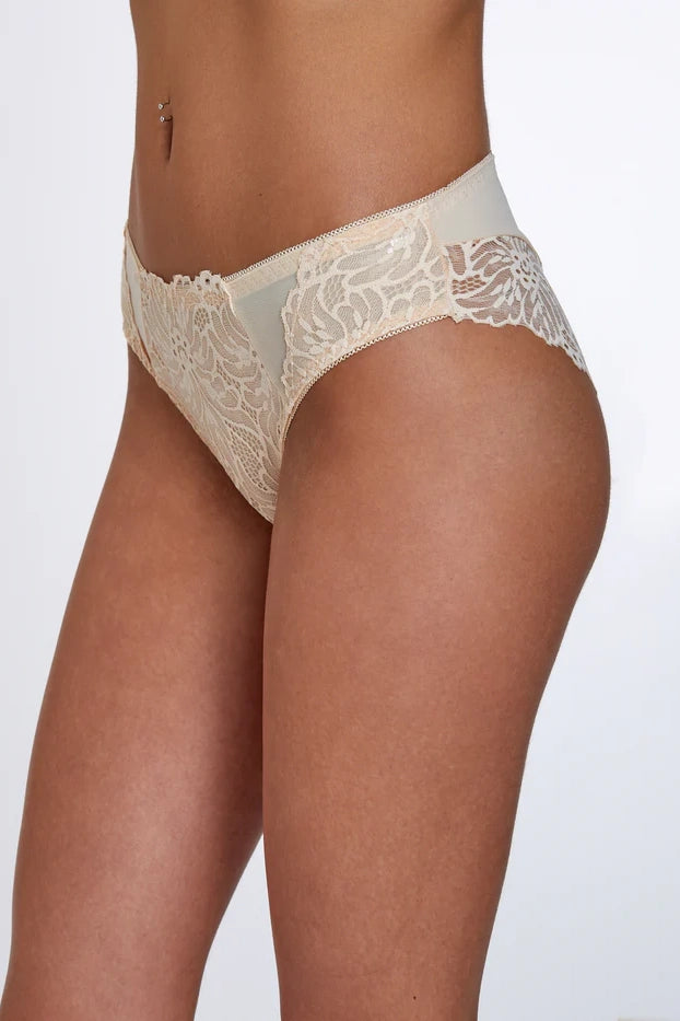 Lace Mini Slip תחתון תחרה - בז - Image 2