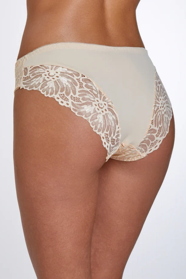 Lace Mini Slip תחתון תחרה - בז - Image 3