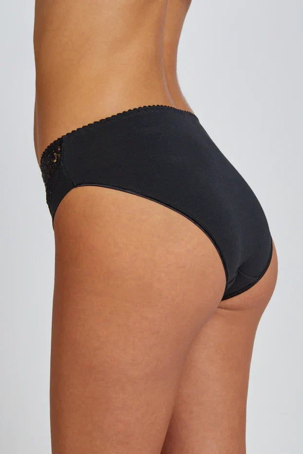 High leg cotton with lace תחתון כותנה בשילוב תחרה - Image 3