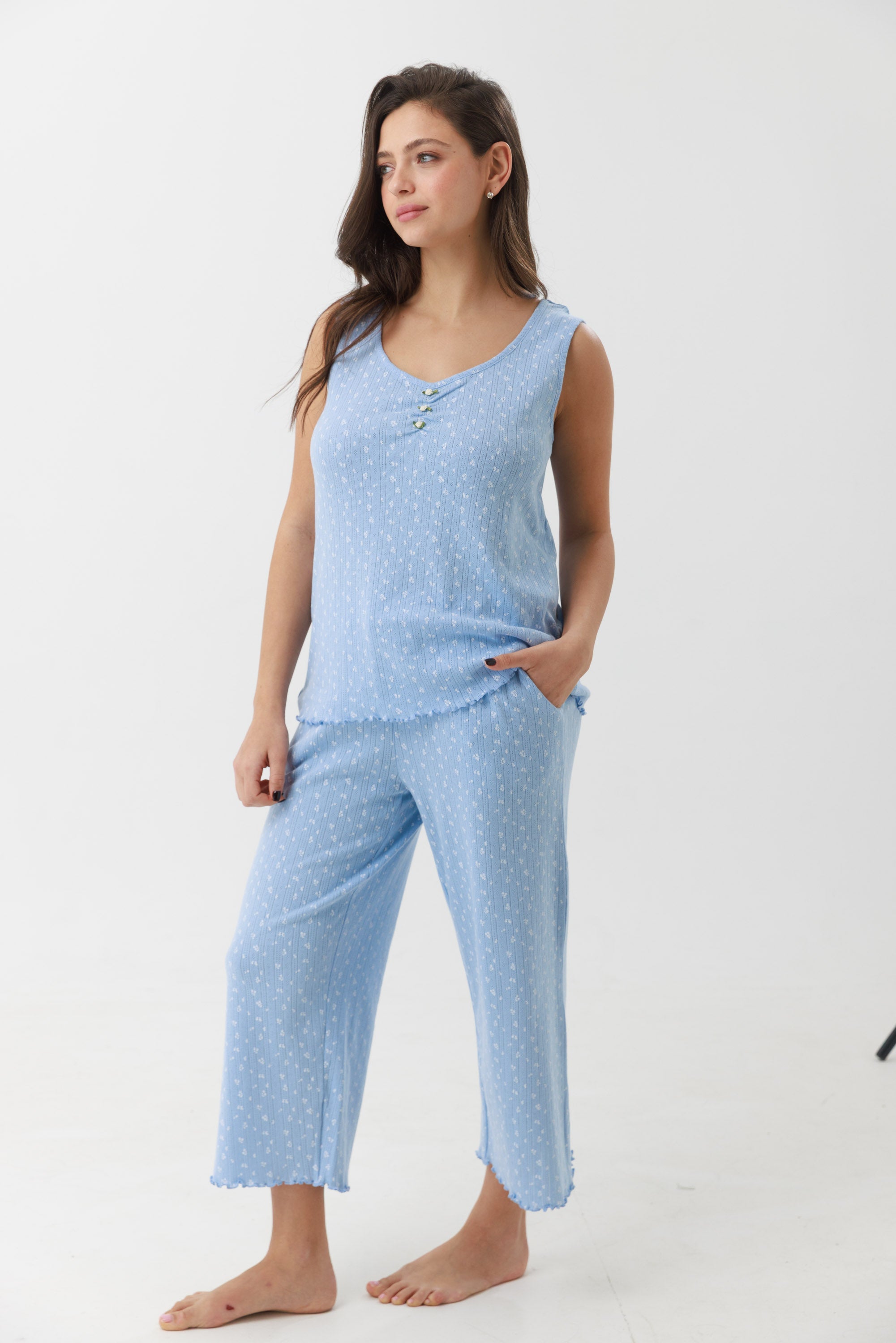 סט פיג'מה קיץ פוינטל  100% כותנה - Image 4
